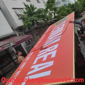 BẢNG HIỆU NHÀ ĐẤT KHUNG SẮT CĂN BẠC