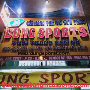 BẢNG HIỆU ALU CHỬ NỔI DUNG SPORTS CẦU THANH ĐA