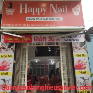 BẢNG HIỆU KHUNG SẮT CĂN BẠC HAPPY NAIL Q.7